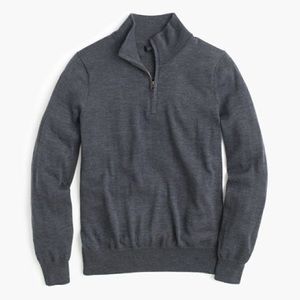 J Crew merino wool slim quarter zip